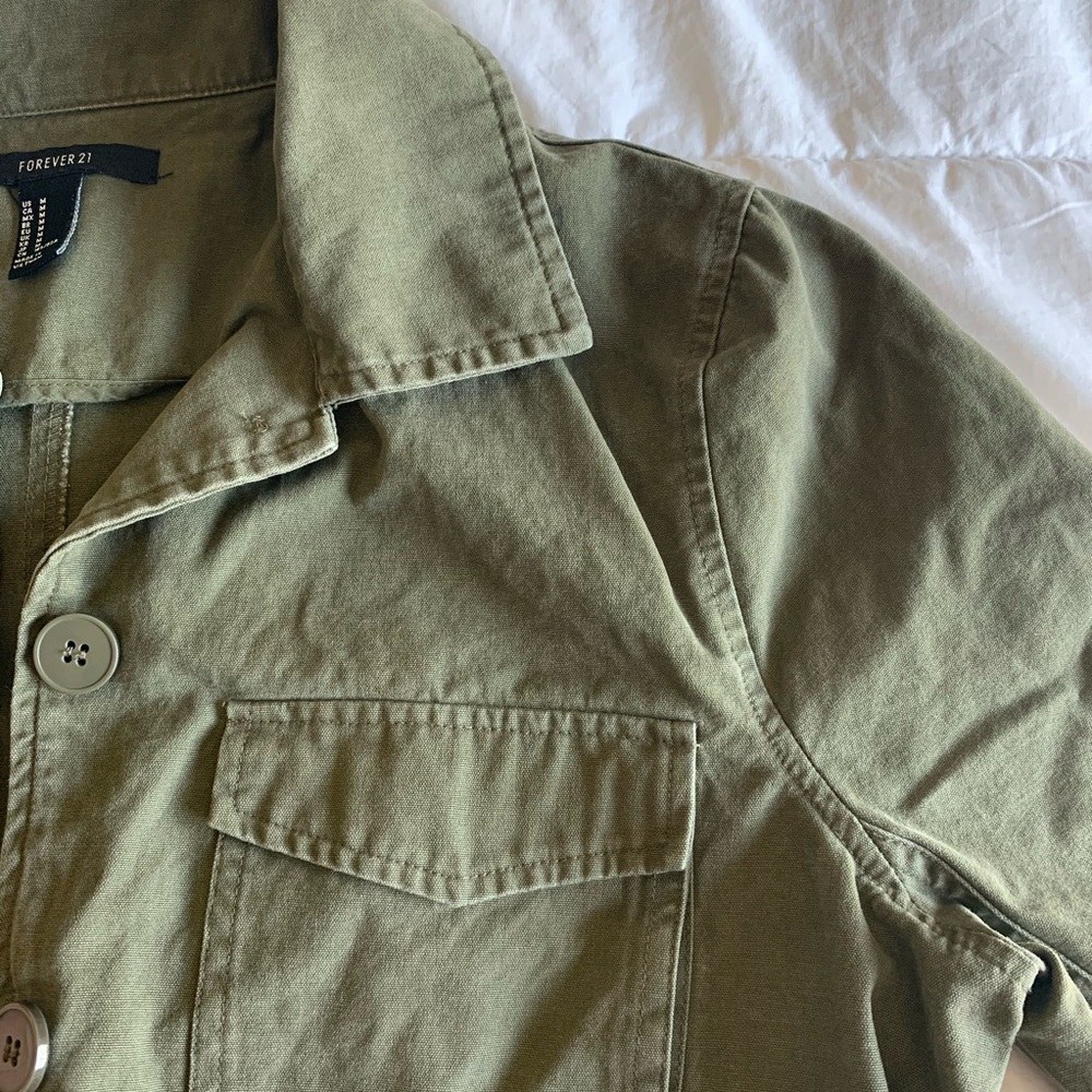 Army Green Utility Jacket - Picture 2 of 5